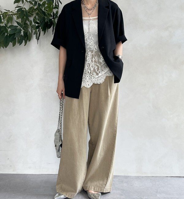  「メランジスラブテーラードジャケット」|テーラードジャケット|