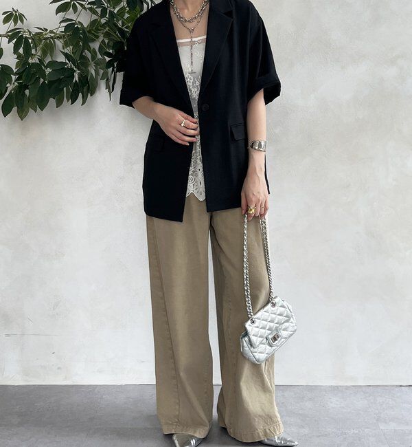  「メランジスラブテーラードジャケット」|テーラードジャケット|