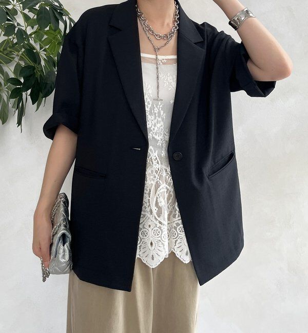  「メランジスラブテーラードジャケット」|テーラードジャケット|