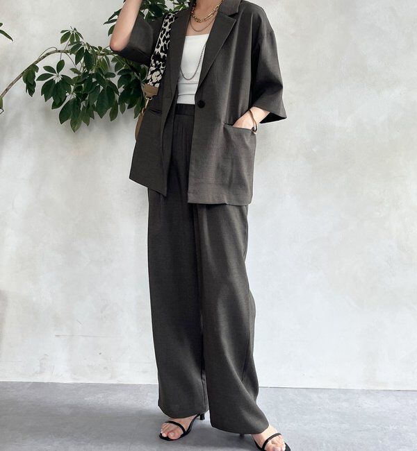  「メランジスラブテーラードジャケット」|テーラードジャケット|