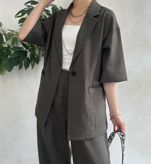  「メランジスラブテーラードジャケット」|テーラードジャケット|