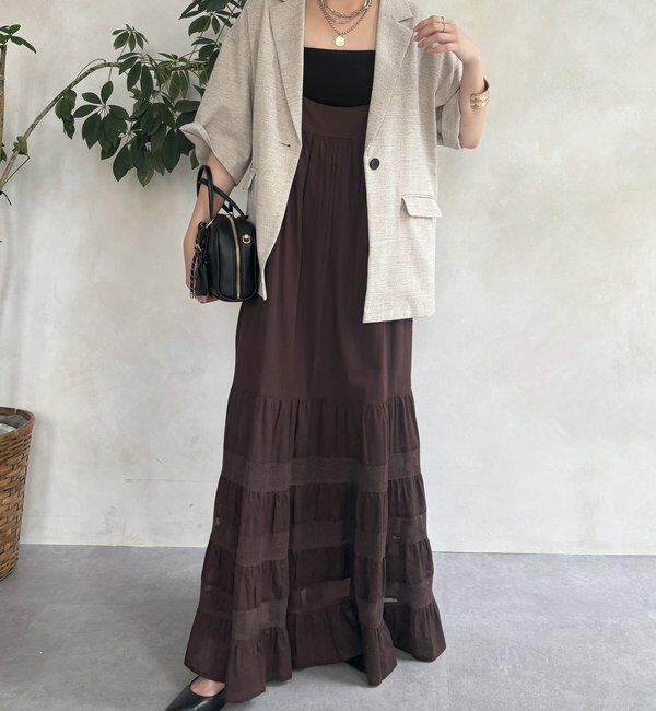  「メランジスラブテーラードジャケット」|テーラードジャケット|