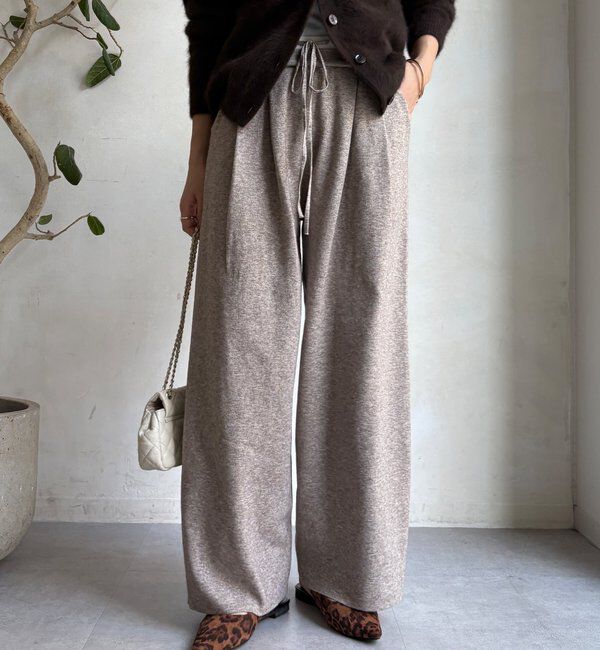  「ダブルウエストニットパンツ」|チノ|