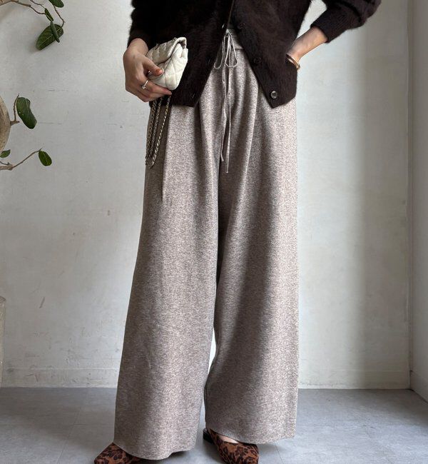  「ダブルウエストニットパンツ」|チノ|