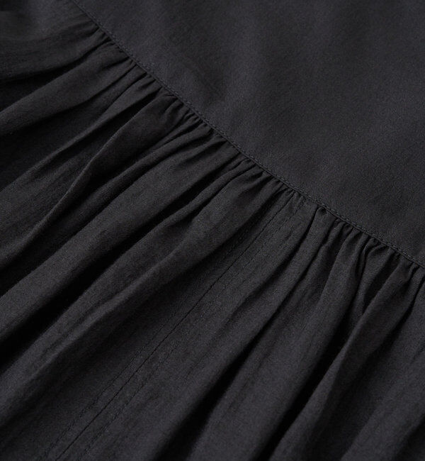  「《オンオフ兼用・一枚で華やか》バッグスリットシャーリングチュニック」|シャツ・ブラウス|