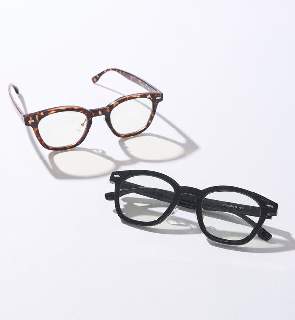  「調光・ブルーライトカットファッショングラス」|ブローチ・コサージュ|ブラック