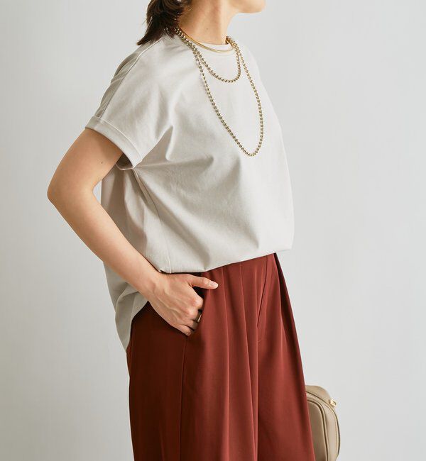  「《吸水速乾・UVカット・夏に快適》汗染み防止ターンバックT」|Tシャツ・カットソー|