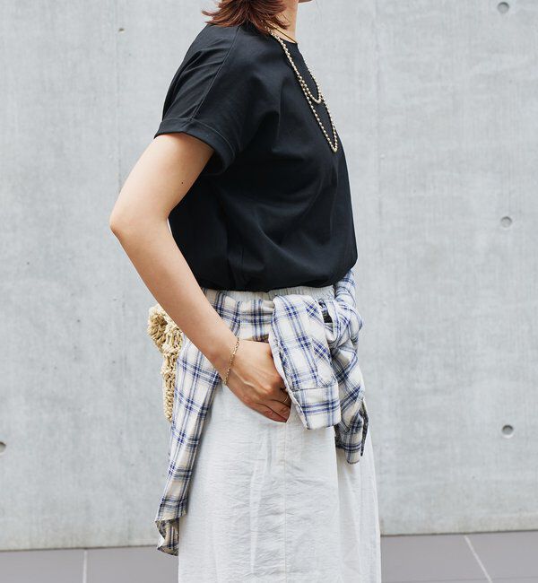  「《吸水速乾・UVカット・夏に快適》汗染み防止ターンバックT」|Tシャツ・カットソー|