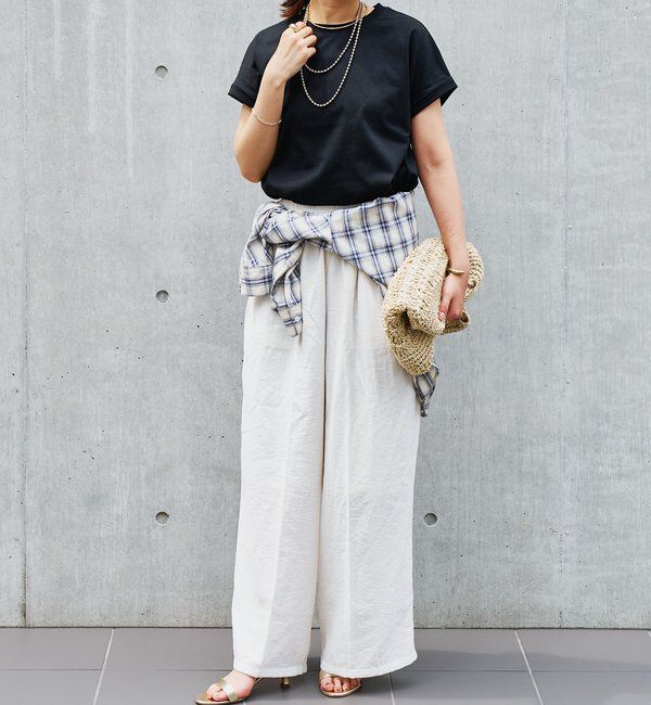  「《吸水速乾・UVカット・夏に快適》汗染み防止ターンバックT」|Tシャツ・カットソー|