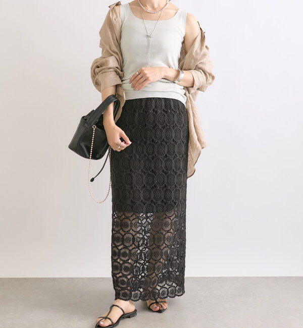  「【RIVE DROITE 名品インナー】シームレスタンク」|キャミソール|