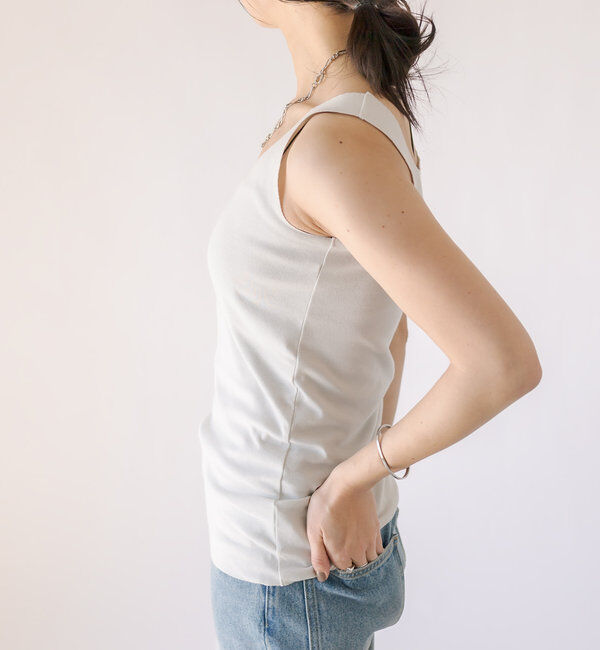  「【RIVE DROITE 名品インナー】シームレスタンク」|キャミソール|