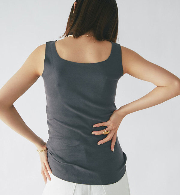  「【RIVE DROITE 名品インナー】シームレスタンク」|キャミソール|