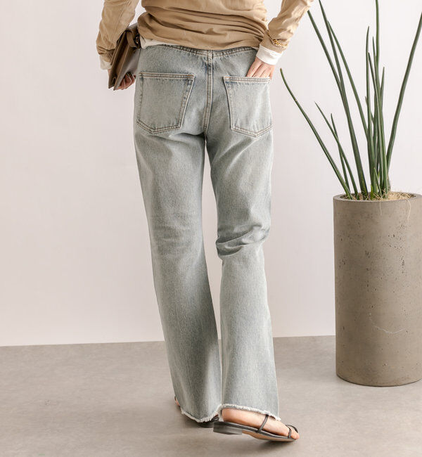  「【MONN.:. (モン)】フレアデニム」|デニム|