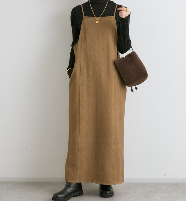  「【MONN.:. (モン)】デニムキャミワンピース」|ワンピース|