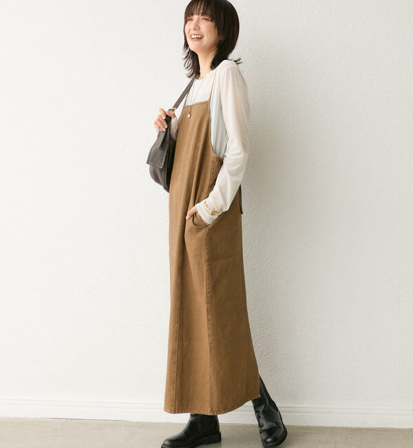  「【MONN.:. (モン)】デニムキャミワンピース」|ワンピース|