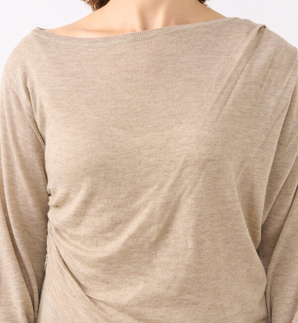  「【すっきりきれい見え】アシンメトリードレープニット」|ニット・セーター|