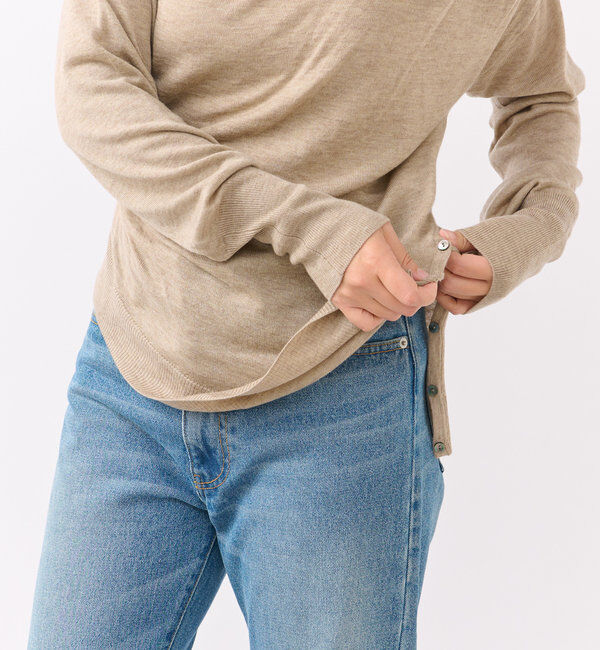  「【すっきりきれい見え】アシンメトリードレープニット」|ニット・セーター|