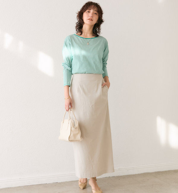  「【ストレッチ◎】ナチュラルストレッチスカート」|スカート|