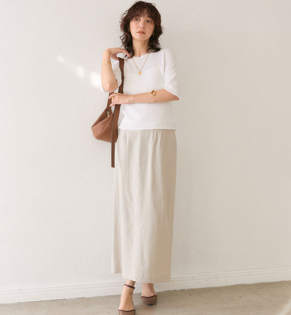  「【ストレッチ◎】ナチュラルストレッチスカート」|スカート|