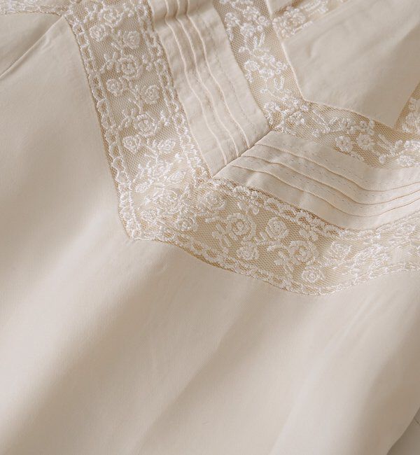  「【a Nice （ア ・ニース）】ピンタックレースパンツ」|チノ|