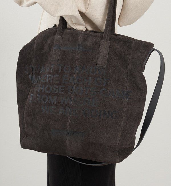  「ステンシルデザインスエード2WAYトートバッグ」|トートバッグ|