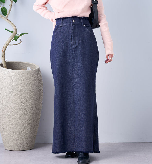  「【美シルエット◎】スリットマーメイドスカート」|スカート|