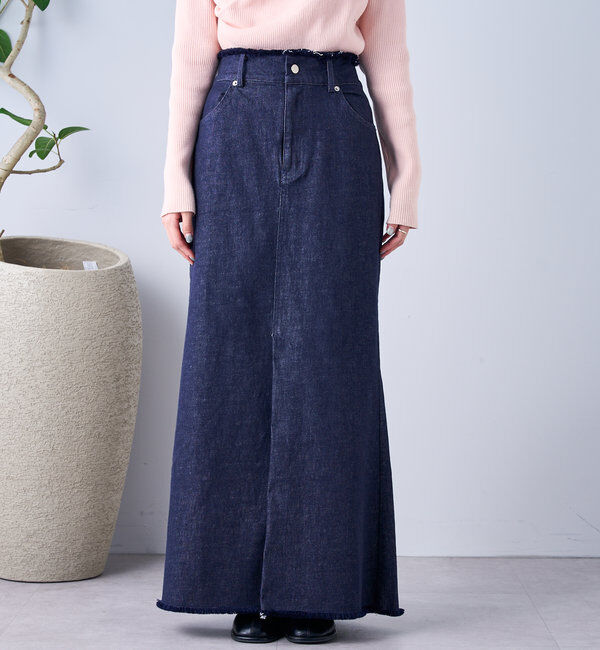  「【美シルエット◎】スリットマーメイドスカート」|スカート|