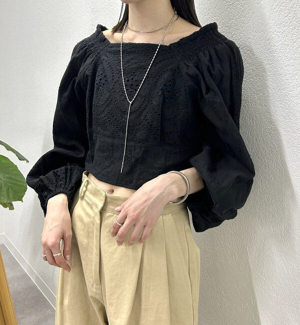  「パネルレースブラウス」|シャツ・ブラウス|