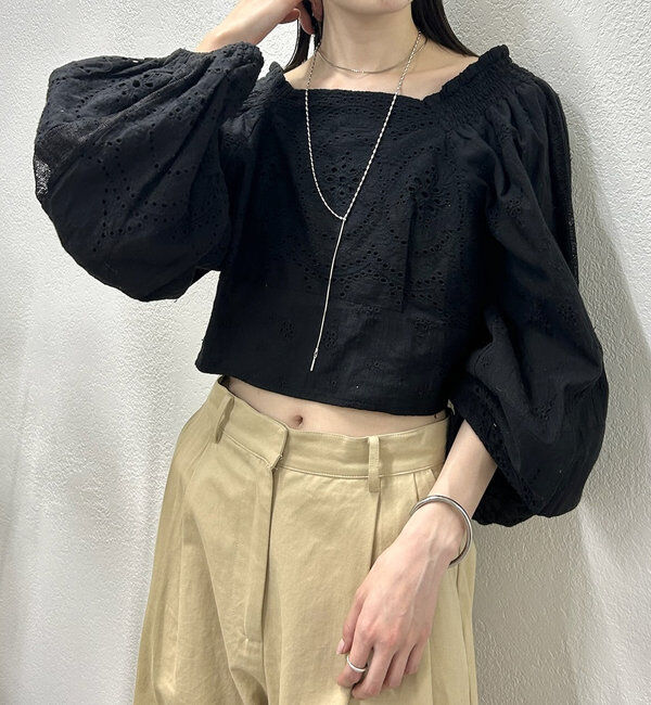  「パネルレースブラウス」|シャツ・ブラウス|