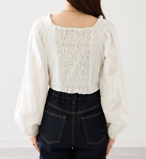  「パネルレースブラウス」|シャツ・ブラウス|