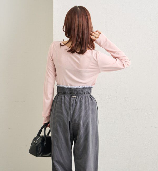  「裾ギャザーシアーロンＴ」|Tシャツ・カットソー|