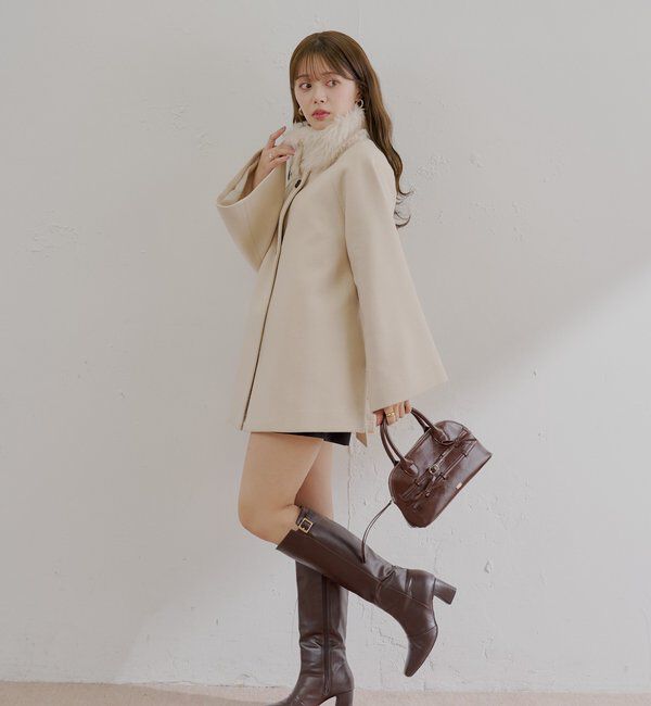  「【WEB限定/REVIVAL】ファー取り外しケープコート」|その他|