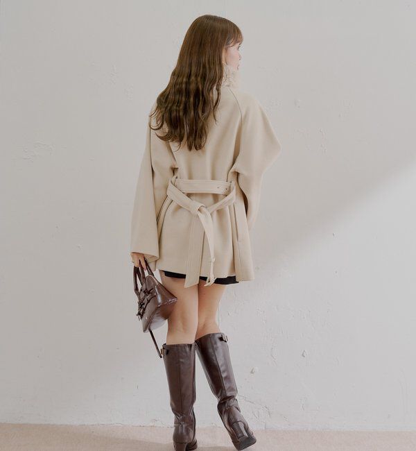  「【WEB限定/REVIVAL】ファー取り外しケープコート」|その他|