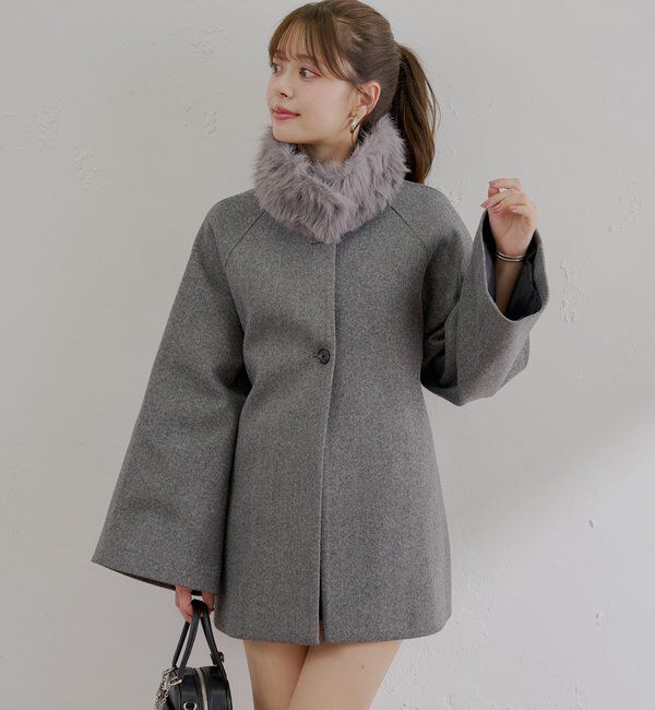  「【WEB限定/REVIVAL】ファー取り外しケープコート」|その他|