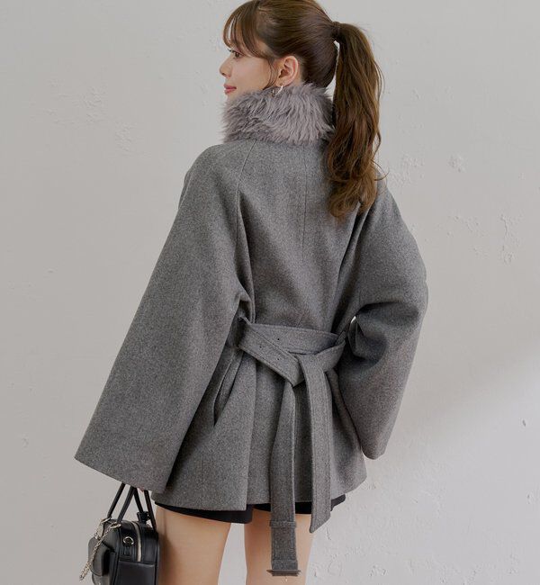  「【WEB限定/REVIVAL】ファー取り外しケープコート」|その他|