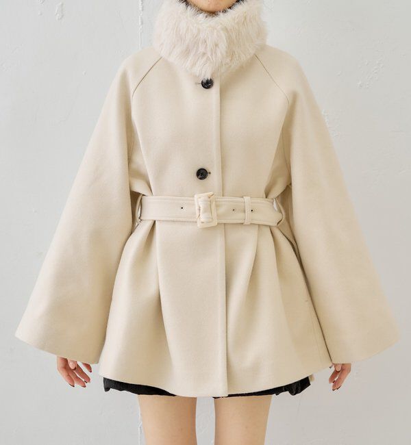  「【WEB限定/REVIVAL】ファー取り外しケープコート」|その他|