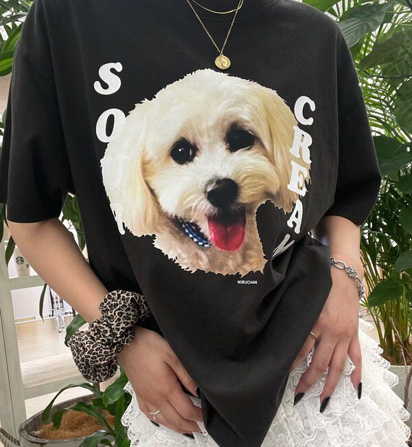  「【Sourcream/サワークリーム】ミルちゃんTEE」|Tシャツ・カットソー|ブラック