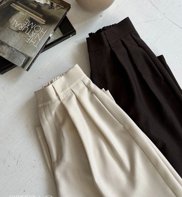  「【累計2万本突破！】【低身長・高身長サイズあり】2タックワイドパンツ」|チノ|
