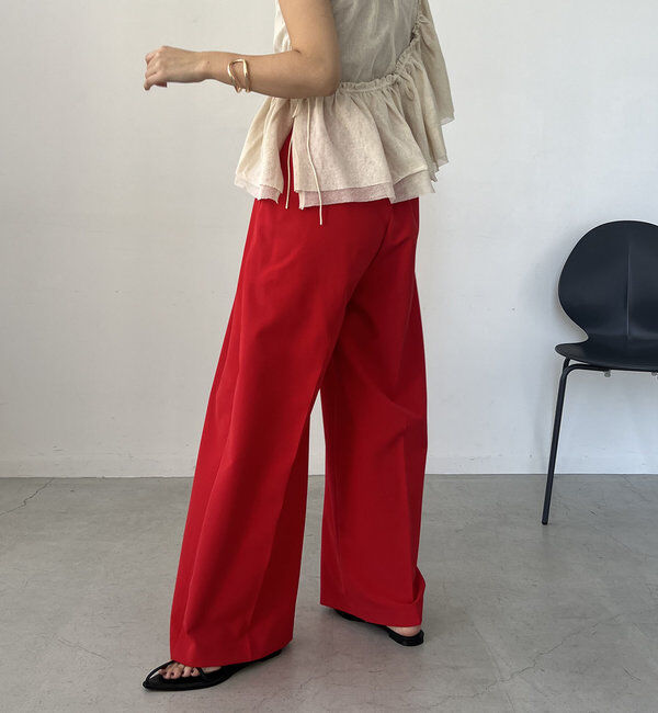  「【累計2万本突破！】【低身長・高身長サイズあり】2タックワイドパンツ」|チノ|