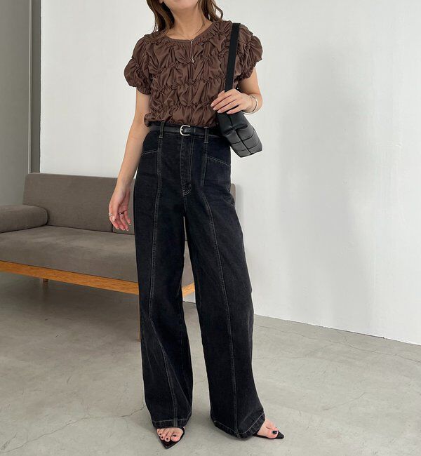  「【新色追加/全骨格◎】シャーリングホイップTシャツ」|Tシャツ・カットソー|