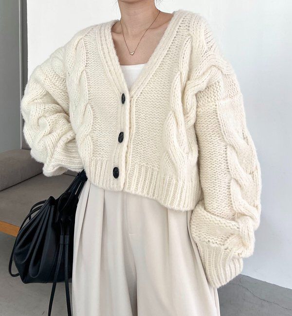  「BIGケーブルカーディガン」|カーディガン|