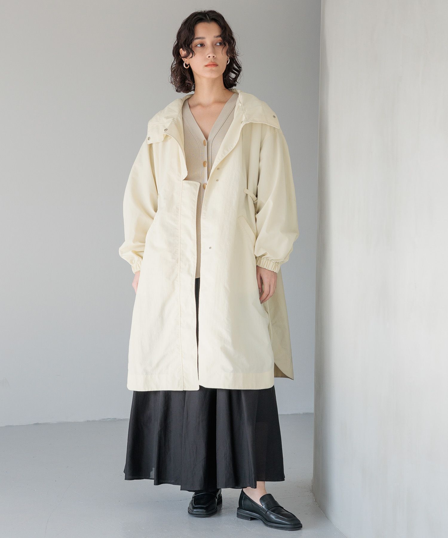 A part by 「【レインコート】ハッスイフードロングコート」|レインコート|