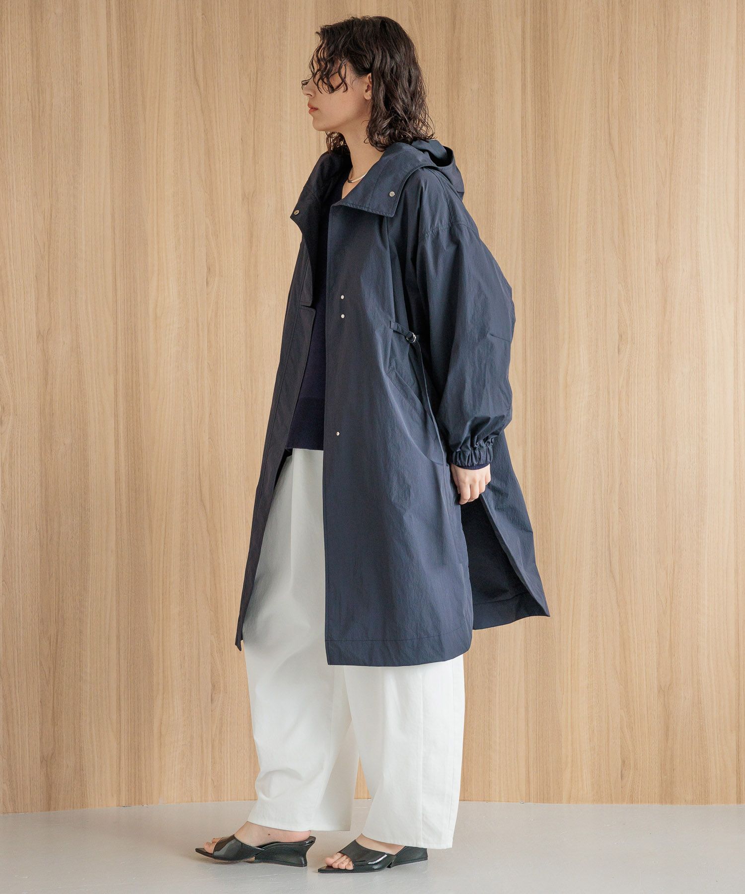 A part by 「【レインコート】ハッスイフードロングコート」|レインコート|