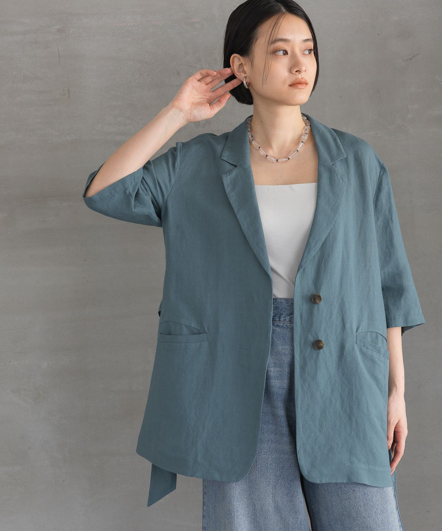 A part by 「レーヨンリネンシングルジャケット」|その他|