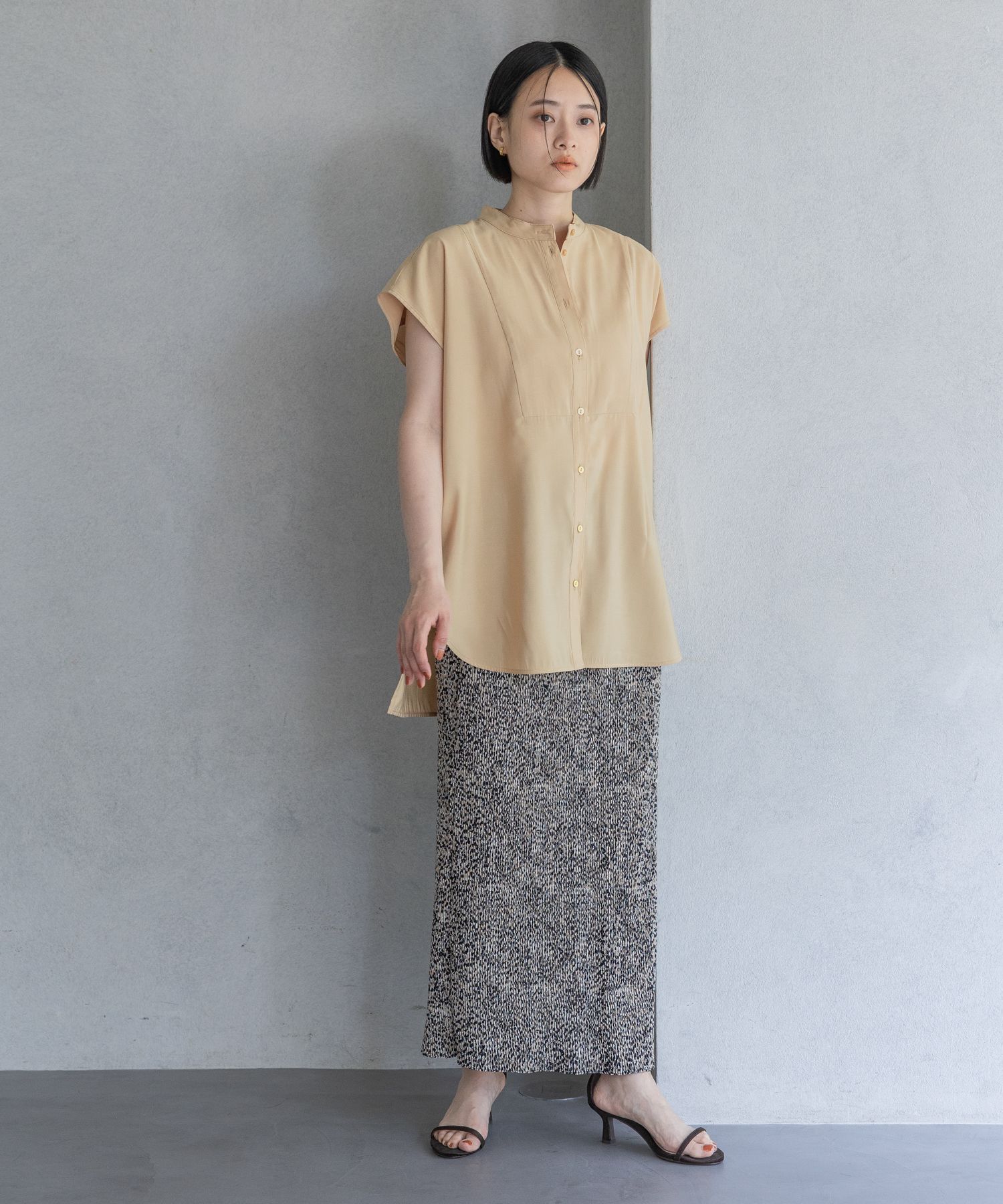 A part by 「ハイネックフレンチスリーブブラウス」|シャツ・ブラウス|