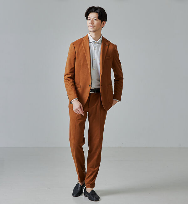 ABAHOUSE「【セットアップ対応/FLEX JACKET】ネオスウェード ツイル ジャケット」|テーラードジャケット|