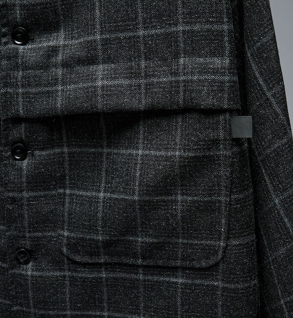 ABAHOUSE「【セットアップ対応】ウールライク チェック CPOシャツブルゾン / ボックスシ」|ブルゾン・スタジャン|