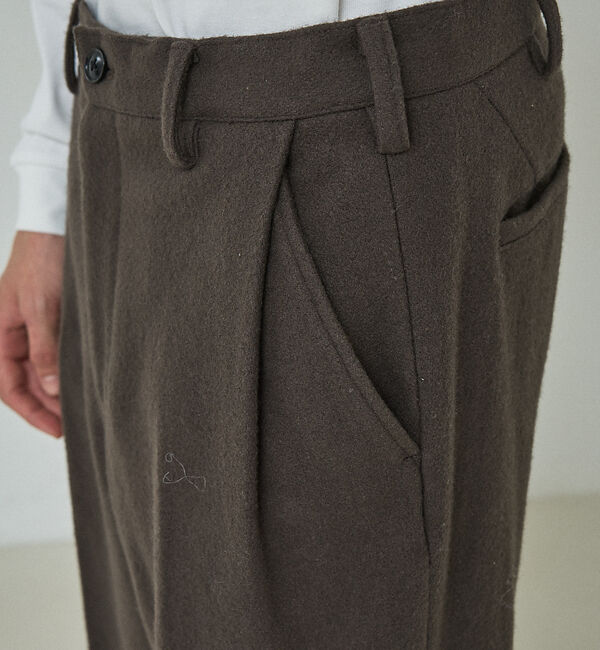 ABAHOUSE「【セットアップ対応】ウールミルド ボリュームタック ワイドスラックス」|その他|