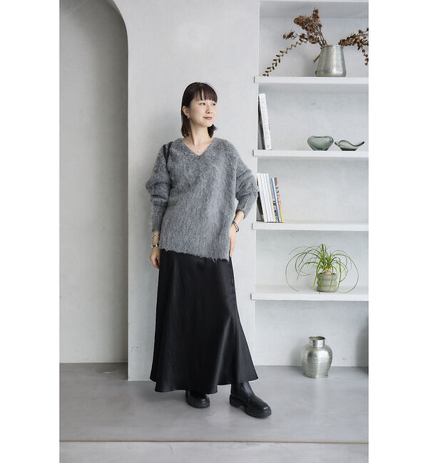 Rouge vif「【一部店舗限定】 　シャギーフォルムVネックニット」|ニット・セーター|