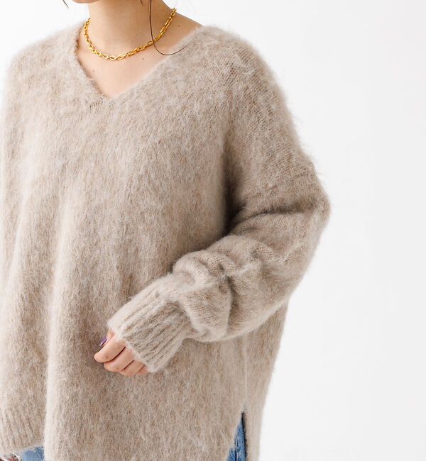 Rouge vif「【一部店舗限定】 　シャギーフォルムVネックニット」|ニット・セーター|